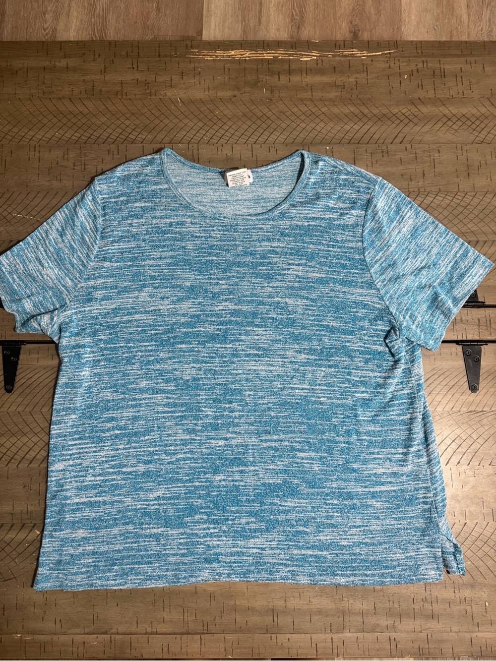 Bon Worth Heathered Aqua Short Sleeve Tee